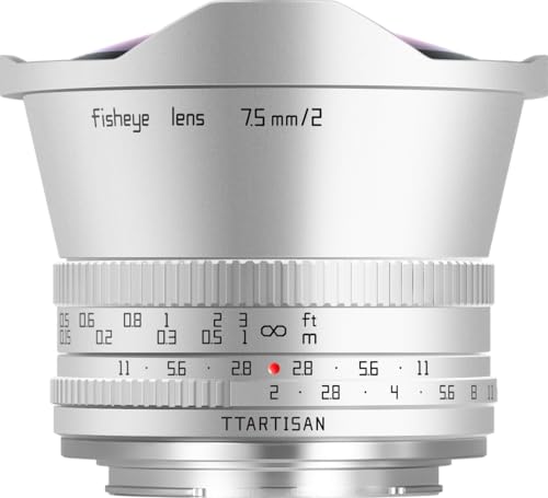 �������w TTArtisan 7.5mm F2 E�}�E���g APS-C �L�p ���჌���Y �}�j���A���t�H�[�J�X Fisheye �P�œ_�����Y �~���[���X�J�����p ���i/����B�e�p�y2�N�ۏؕt�z