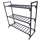 MotoProducts Black Battery Rack Stands Insanely Strong Storage Rack Holds 12 Batteries & Supports 300 Pounds Per Shelf No Tools Required
