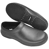 [ハザコ] キッチンシューズ コックシューズ 厨房靴 黒 履きやすい 食品関係 滑り止め 軽量 耐滑 防水 耐油 男女兼用 22.5cm-27.5cm対応