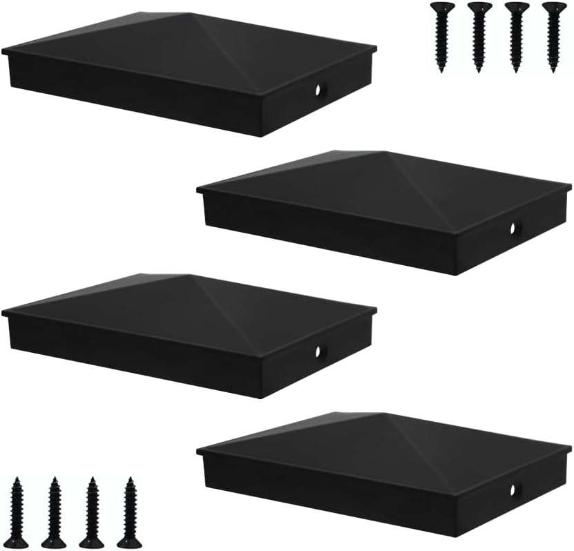 Azdele 4x6 Aluminum Pyramid Post Cap (4-Pack)