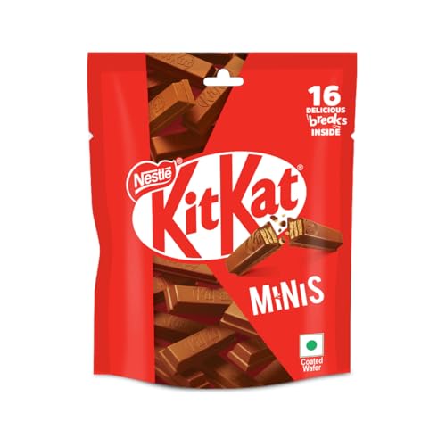 KIT KAT Minis, Choco Coated Wafer Bar, Share Bag, Miniature Pouch...