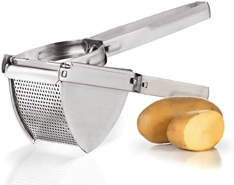 Potato Ricer and Potato Masher Stainless Steel Potato Ricer Heavy Duty Premium Grade, Large Capacity, Mashed Potatoes Masher, Great for Smooth and Fluffy Mashed Potatoes, Puree, Gnocchi