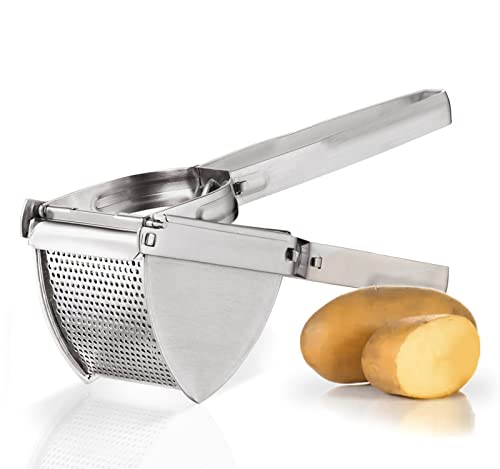 Potato Ricer And Potato Masher Stainless Steel Potato Ricer Heavy Duty Premium Grade, Large Capacity, Mashed Potatoes Masher, Great For Smooth And Fluffy Mashed Potatoes, Puree, Gnocchi #TOP3