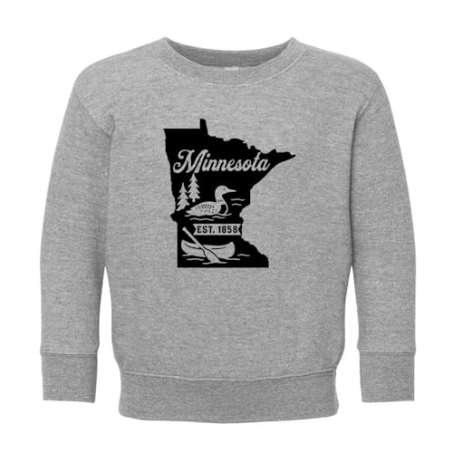 State Shape Minnesota Kids Sweatshirt Toddler