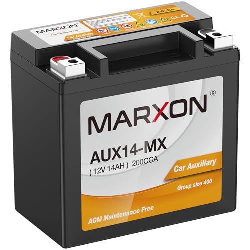 Auxiliary Battery Marxon AUX14 12V 14Ah 200 CCA AGM Maintenance Free Rechargeable SLA Backup Batteries BCI Group 400