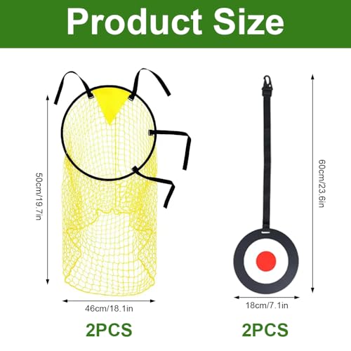 Jounin Red de Objetivo de Fútbol, 2 Redes de Porteria de Futbol con 2 Objetivo Colgante, Objetivos de Entrenamiento de Portería de Fútbol para Práctica Entrenamiento - imagen 2