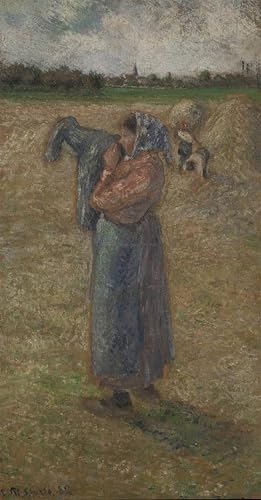 Affiche Toile Camille Pissarro Paysanne dans un champs 60x90cm