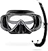 CRESSI Onda Combo Set Black/Black - Maschera Onda + Snorkel Mexico per Immersioni e Snorkeling, Nero/Nero, Taglia Unica, Unisex