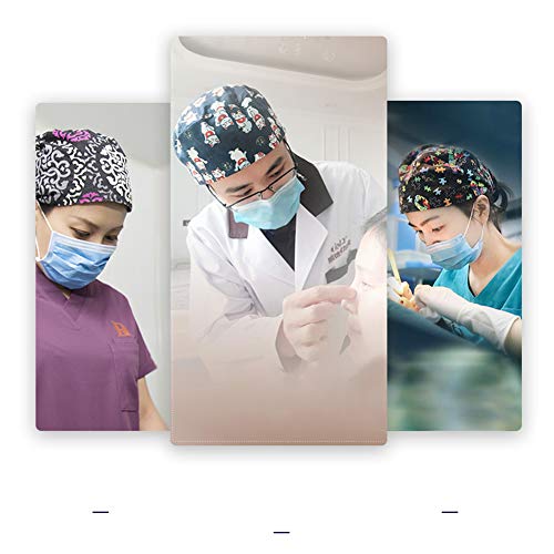 BUTITNOW Working Cap with Button and Sweatband Adjustable Bouffant Hats for Women Men