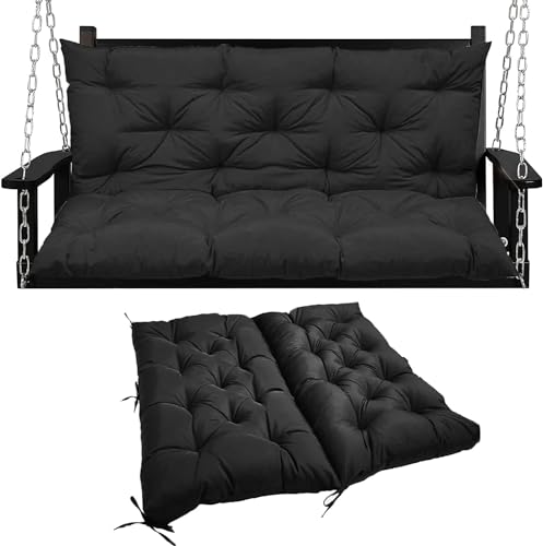 Coussins de balancelle de porche touffetés imperméables pour chaise longue de jardin