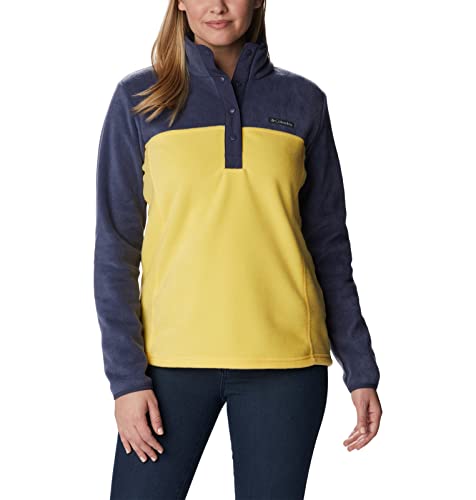 Image of Columbia Womens Benton Springs Half Snap II Pull Over Fleece Jacket, Dark Stone /Canoe /Vintage Blue, 3X