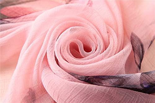 Silk Feeling Long Satin Scarf Fashion Beach Scarf Shawl Check Style Sunscreen Shawls Wraps-Lightweight Pattern - Image 3