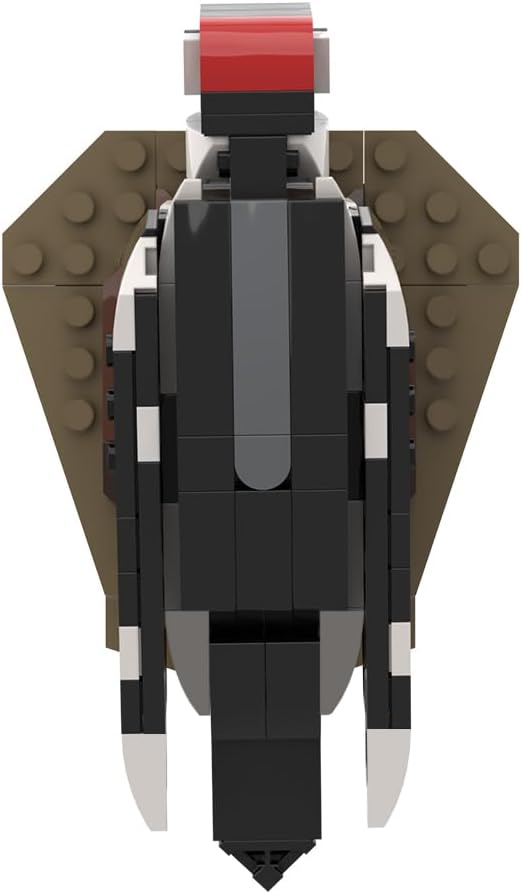 Great Spotted Woodpecker Building Block Model for Adults, Mini Birds Bricks, MOC-172607, Micro Block Building Set, Gift for 16+(211PCS)