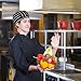 3 Pcs Pack Chef Hats, Professional Head Scarf for Men and Women, Adjustable Kitchen Cooking Cap, Bandana Scarves & Turban Covers for Cooking Fit All Adults Black