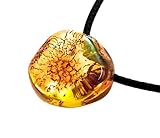 GRÖSSE – Die Abmessungen von dem Anhänger: ca. 13-14x5 (Stärke) mm. Halsband ist 1 mm dick, durch zwei Knoten verstellbar.