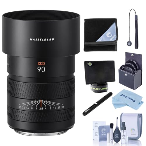 Image of Hasselblad XCD 90mm f/2.5 V Lens, Telephoto, Prime, Compatible with Hasselblad X2D 100C, Includes Filter Kit, Lens Wrap, Shade, Cleaning Kit