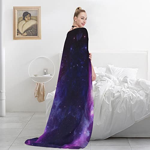 Bed Throw Blanket Cosmic-Purple-Aurora-Galaxy Lightweight Super Soft Luxury Sofa Blanket Microfiber 80X60 Inch #TOP4