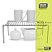 Smart Design Cabinet Storage Shelf Rack - Set of 6 - Medium - 8.5 x 13.25 Inch - Non-Slip Feet - Steel Metal Frame - Rust Resistant Coating - Cup, Dish, Counter & Pantry Organization - Kitchen - Black