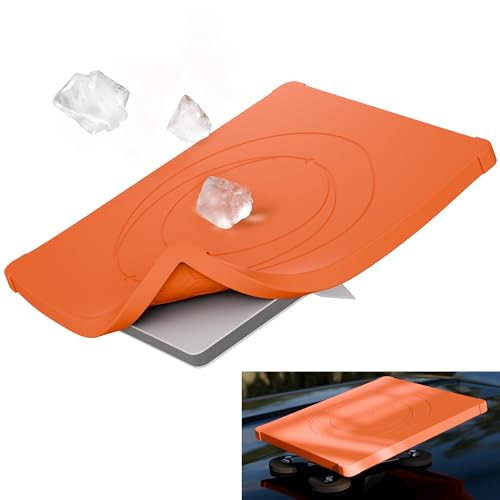 Image of Starlink Mini Cover, Orange Starlink Mini Protective Cover Liquid Silicone Sleeve Accessories for Camping Outdoor Protector from Scratching Hailstone