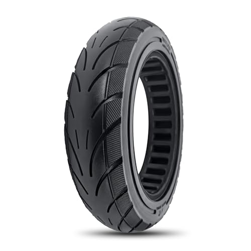 SYACHI 10x2.125 Scooter Tires [Slot 43mm] 10x2.125 Honeycomb Solid Tires No Inflation, Puncture-Resistant Heavy Duty Replacement Wheels for Segway Ninebot F20, F25, F30, F40, D28U?1 Pack