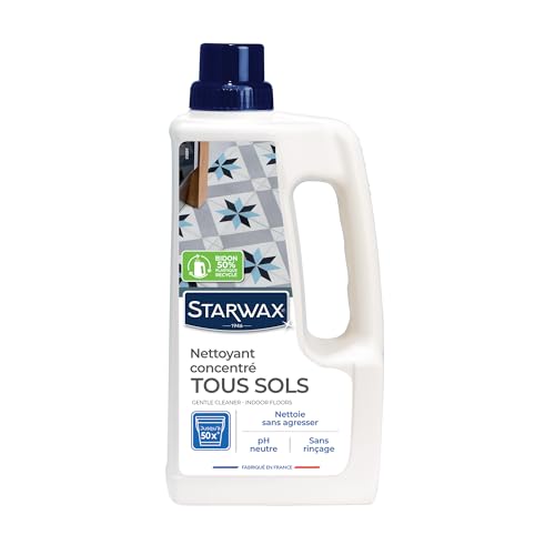 STARWAX - Nettoyant Concentré pour Sols Intérieurs - Nettoie et Dégraisse Tous les Sols Mats et Brillants - Sans rinçage - Pour Usage Régulier - Fabriqué...