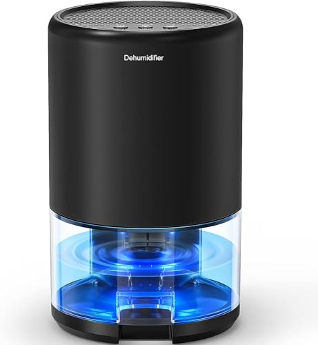 Deshumidificador doméstico, 1000 ml, quiet deshumidifier for Bedroom, 2 en 1 quiet moisture absorber, crea un ambiente tranquilo y cómodo para tu sueño y estudios (negro)