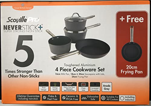 Scoville Pro 4 Piece + Free Frying Pan Cookware Set