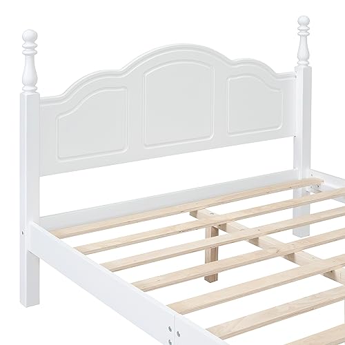 Harper & Bright Designs Bedroom Set Furniture, 3-Pieces Bedroom Sets, Full Size Wood Platform Bed And 2 Nightstands, White thumb #7