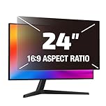Fluflyer 24 Inch Computer Privacy Screen Filter for Computer Monitor 16:9 Aspect Ratio, Anti Blue Light Glare Removable 24 inch Privacy Screen Protective Film, Anti Glare Filter for PC Monitors