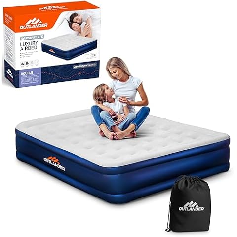 Vivo Technologies Luxury Double Air Bed with Pump Cover