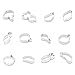 Vegetable Shaped Cookie Cutters of 12 pcs, Stainless Steel Veggie Fondant Cutters Set Pastry Biscuit Baking Clay DIY Molds