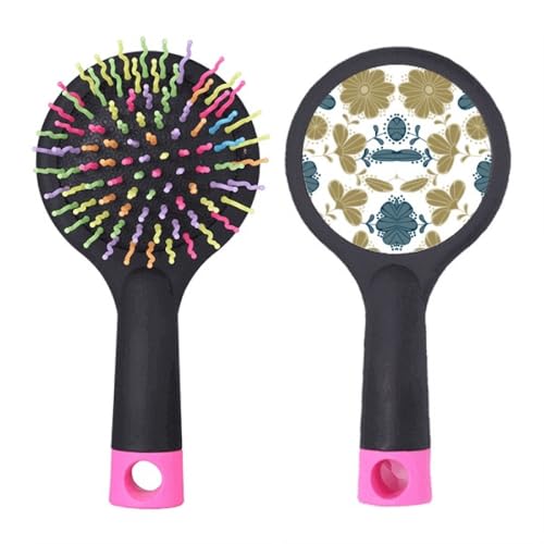 Brosse à cheveux démêlante motif floral classique design de salon