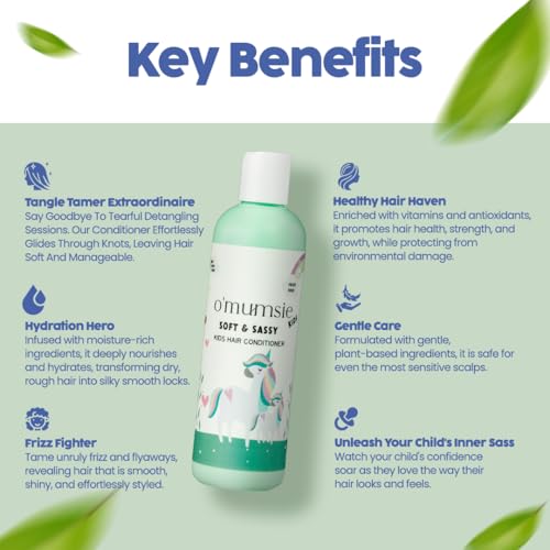 Image of o'mumsie Baby & Kids Hair Conditioner | Gentle & Nourishing, Detangles & Softens, Infused with Natural Ingredients, Safe for Sensitive Scalps - 250ml