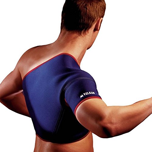 SDA Individual Left / Right Neoprene Shoulder Support Medical Brace Arthritis Pain Relief Wrap Sports Injury Protective Gear, Provides compression therapeutic warmth, Dislocated, Frozen, Broken Collar, Rotator cuff and Acromion Clavicle Injuries Brace With Adjustable closures with Velcro straps by Vulkan (RIGHT, Medium)