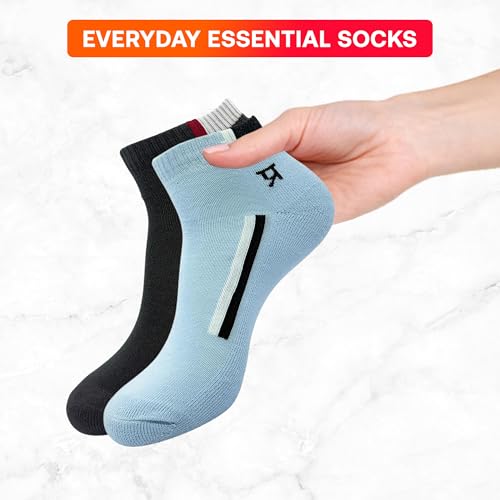 Image of PRASTHAN Sports Unisex Nylon Cotton Ankle Length Socks Made With Breathable Anti Odour & Moisture Absorbent Combed Cotton with a Extra Durable.
