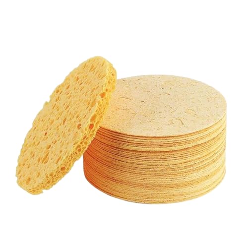 Esponjas de limpieza facial | 30 esponjas de exfoliación facial comprimidas para limpieza diaria, productos de limpieza facial para piel grasa, piel sensible, piel seca, piel mixta Samuliy