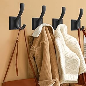 Black Wall Hooks Coat Hook, Towel Hooks Hand Towel Holder for Bathroom, Entryway Mudroom Hooks for Hanging Coat Key Robe Hat Backpack (8 Pack, Black) Black Wall Hooks Coat Hook Towel Hooks Hand Towel Holder for Bathroom Entryway Mudroom Hooks for Hanging Coat Key Robe Hat Backpack 8 Pack Black