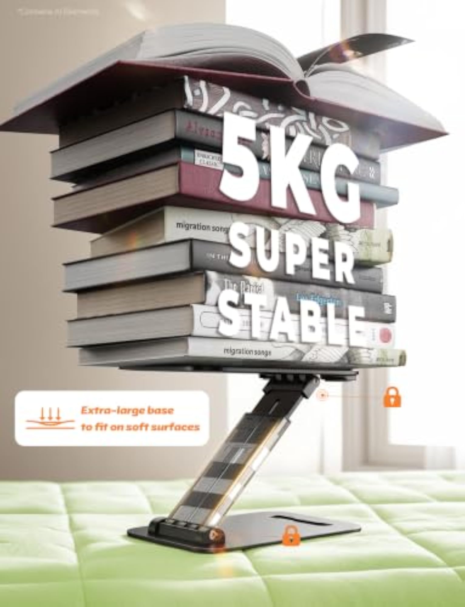Adjustable iPad Stand for Desk - Portable Monitor Holder