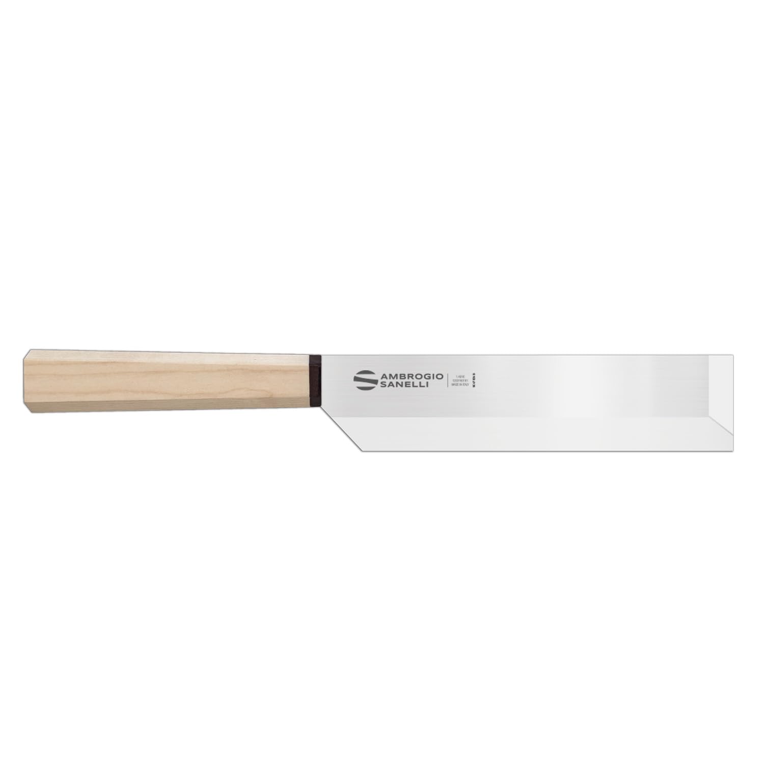Ambrogio Sanelli, Coltello da Cucina Professionale Hexagon, Coltello Usuba con Lama 21 cm in Acciaio Inox all'Azoto e Manico Esagonale, Coltelli Professionali in Stile Giapponese, Made in Italy