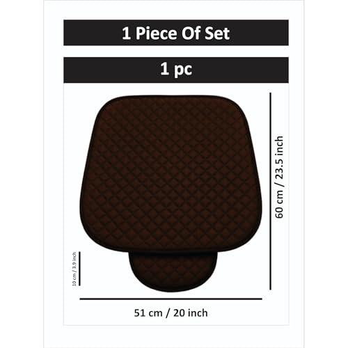 Image of AURAFRESH Car Seat Protector Cushions Cover, Airbag friendaly. (Brown, 1PC Driver SEAT)