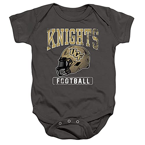University of Central Florida UCF UCF Knights Official Football Helmet Unisex Infant Snap Suit for Baby,Charcoal, 12 Months