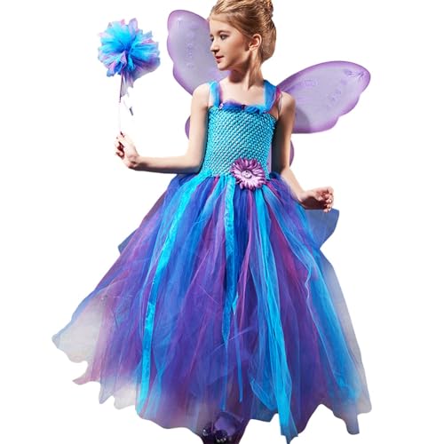 Costume de fée Halloween et robe de scène de concours pour fille
