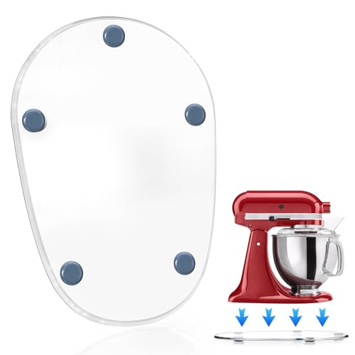 Baemin KitchenAid Mixer Slider, Thickened Acrylic Heavy-Duty Mixer Slider Mat for 5QT-8QT Stand Mixer, KitchenAid Sliders for Countertop, Appliance Sliders for Kitchen Aid Mixers Accessories, Clear