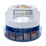 Coin Sorter Machine, Portable Shops Coin Sorter,Electric Coin Counter,w/LED Display/Fault Self-Check Function...