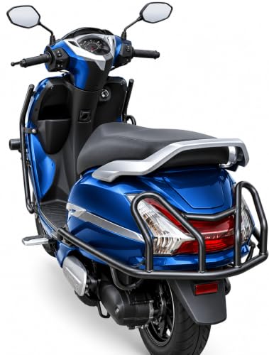 Image of Crash Guard for Hnoda Activa 125 BS6| Heavy Duty Front & Rear And Side Body Protection Guard with Sliders | Black Safety Guard for Scooter