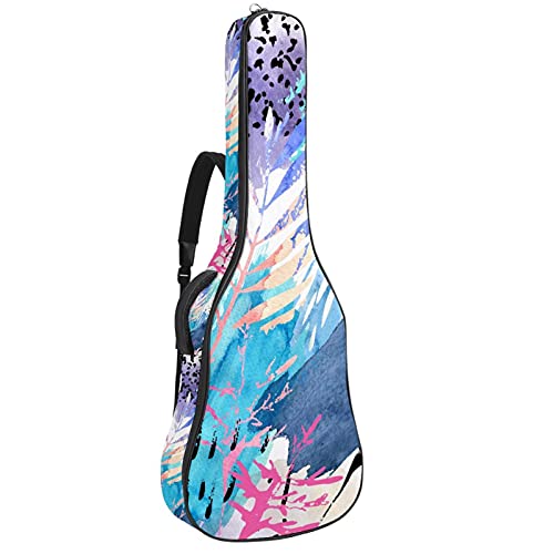 Housse de transport guitare basse classique acoustique imperméable bleue