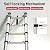 SEEKNEW 16.5 FT Telescoping Ladder,Aluminum Extension Ladder,330 lbs Max Capacity with Stabilizers& Non-slip Feet,Multi-purpose Portable Compact Collapsible Ladder for RV,Home Silver CE ANSI Certified