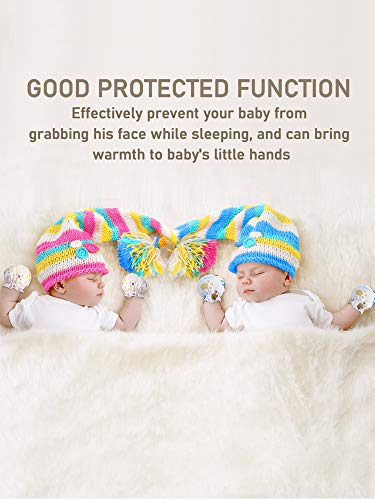 Newborn Baby Mittens No Scratch Baby Gloves Unisex Baby Gloves For 0-6 Months Baby Boys Girls (17 Pairs) #TOP5