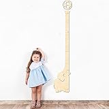 BeeGreeny Wooden Growth Chart for Kids, Boys & Girls, Cute Elephant Playing Ball Decor for Kid Room, Height Growth Chart for Wall, Measuring Chart Ruler, Boy Bedroom, Playroom, Nursery Decoration