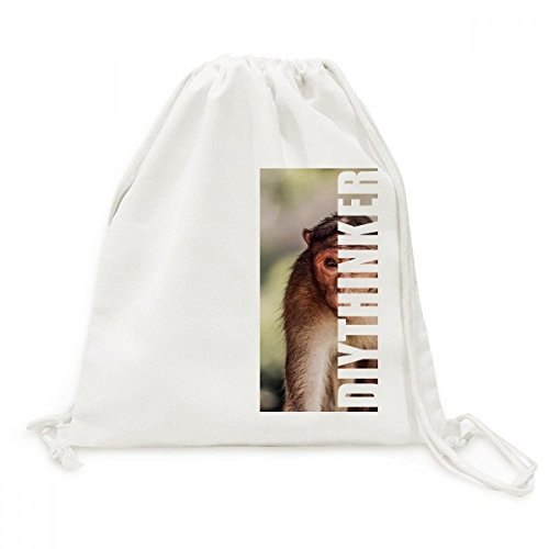 Sac cordon toile singe terrestre animal sauvage grande capacité voyage